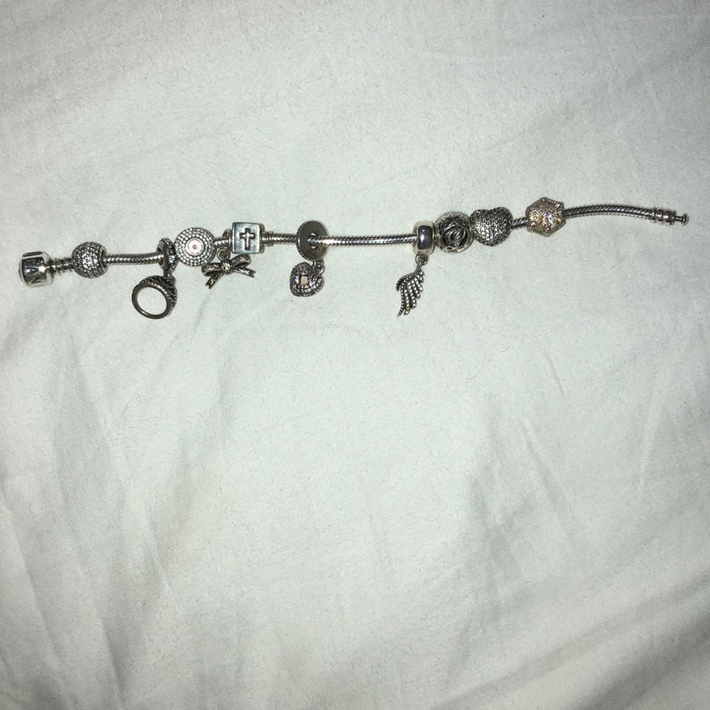Pandora bracelet with charms